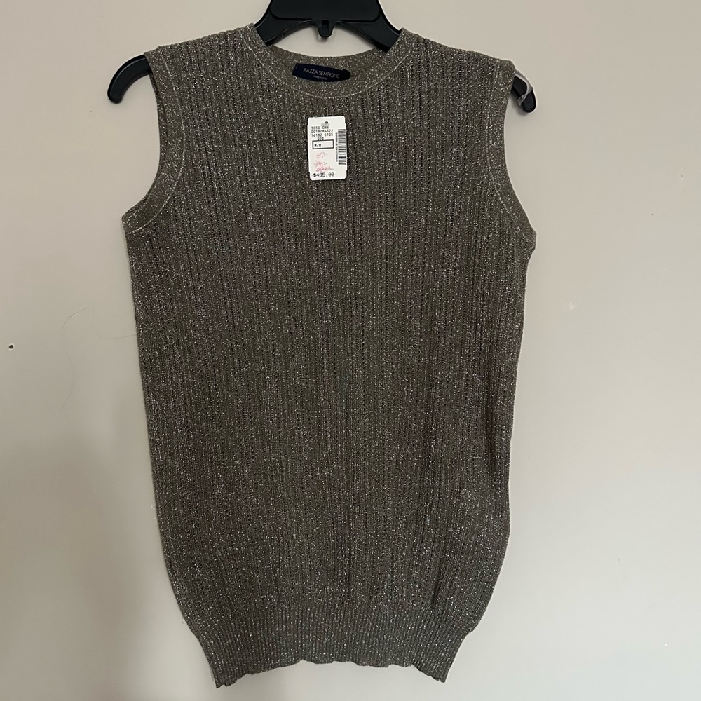 PIAZZA SEMPIONE sleeveless glittery knit top